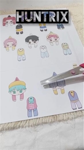 let's DIY Huntrix Hanging Paper Doll 😱✨ #crafteralishba #kpopdemonhunters #diy #paperdoll