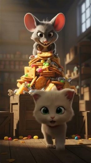 Spider-Beagle vs. Grumpy Mouse! 🐶🐭 Don't Touch the Snacks! #shorts