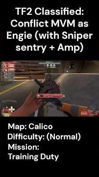 (Engie with Sniper Sentry + Amp) TF2C: Conflict MVM Calico - (Normal) Training Duty