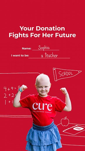 Fight for Sophia's dream of teaching. This Giving Tuesday, donate to CURE Childhood Cancer's lifesaving research. | CURE Childhood Cancer | Facebook