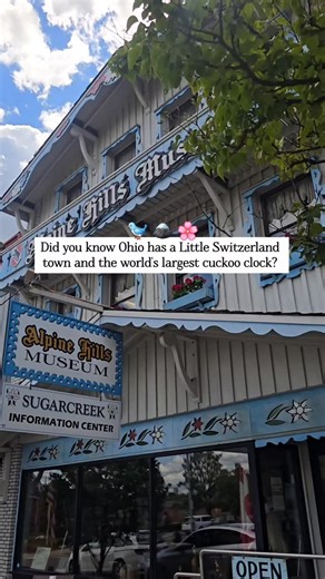 Britny McKibben on Instagram: "📍 Sugarcreek, Ohio Make sure to follow @darlingtravelsblog for more unique places and charming small towns Located in Ohio's Amish Country, this small town is such a fun stop. Things to do- The world's largest cuckoo clock. Make sure to see at the half hour where a bird pops out and a band emerges. Age of Steam Roundhouse- tour a working roundhouse and an incredible collection of steam engines. This is perfect for someone who loves trains. Alpine Hills Historical 