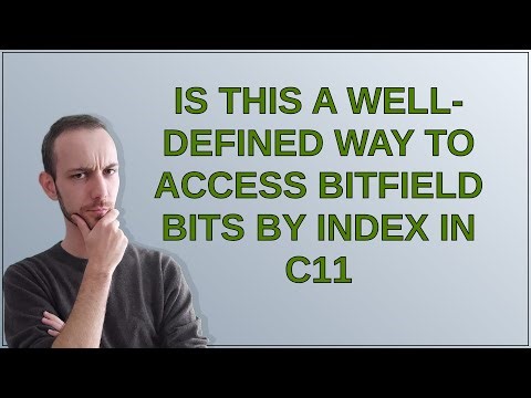 Is this a well-defined way to access bitfield bits by index in C11