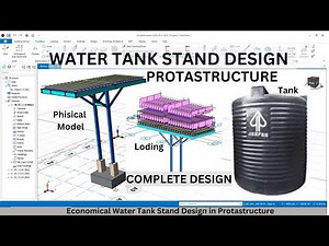 WATER TANK STAND ANALYSIS AND DESIGN IN PROTASTRUCTURE #civilengineering #water #tank
