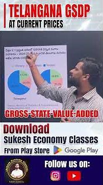 Telangana GSDP at Current Prices Explained | Telangana Economy 2025 | Sukesh Economy Classes