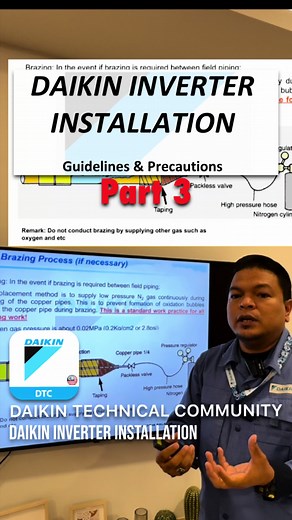 Daikin Inverter Installation Part 3 Brazing Process