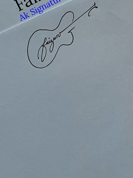 How to sign the letter F with guitar 🎸. Requested name Faizan signature