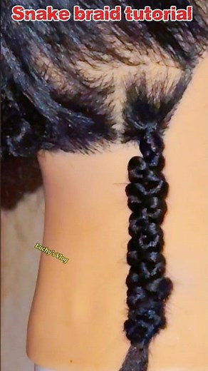 Snake braid tutorial #braids #fypシ #hairstyle #hairtutorial #braidtutorial