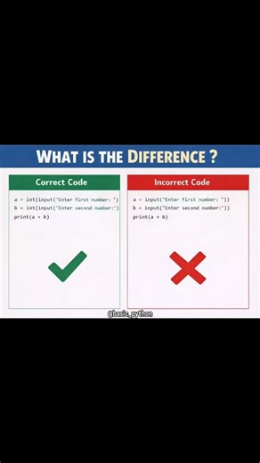 Learn Coding 👩‍💻🐾 on Instagram: "What is the Difference ❓ Follow @basic_python for more content on computer science, programming, technology, and Python language #developer #development #coder #coding #computerengineering"