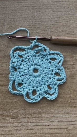 Round 4 of 13 of the Driftwood Rose Doily free crochet pattern. Watch each round separately on my TikTok page or get the full free pattern with charts and entire video tutorial at KristinOmdahl.com #crochetersoftiktok #crochettok #crochettiktok #crochetpattern #crochetdoily