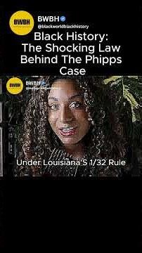 Black History: The Shocking Law Behind The Phipps Case'' #blackhistory #america #shorts #history