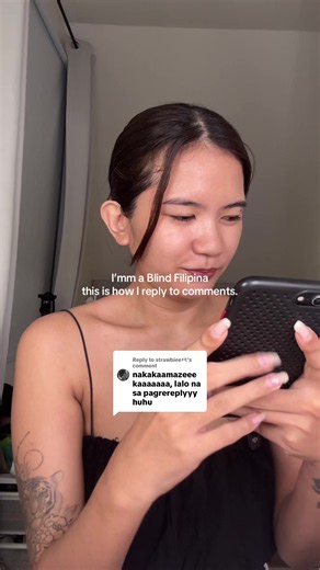 Replying to @strawbiee۶۟ৎ how do I reply to comments here on TikTok as a Blind Filipina 💭 | Shaina Blind Filipina #BlindFilipina #Blind #BlindGirl #blindWoman #Filipina