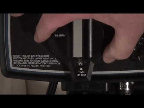 How set the time and regeneration schedule for a Fleck 5600 pin type Water Softener Control Valve