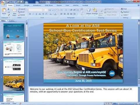 A Look at the ASE School Bus Technician Certification Test Series