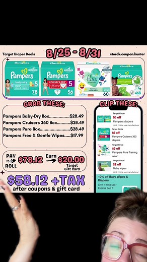 Diaper Deal this week at Target! Super easy deal ANYONE can do! 🫶🏻 #torokcouponhunter #savingmoney #learntocoupon #easycoupondeals #targetcouponing #shopwithme