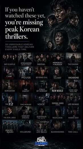 ☠️🔥30 Korean Thrillers Must Watch #kdrama #shorts #koreandrama #dramalist #2026kdrama #kdramalover