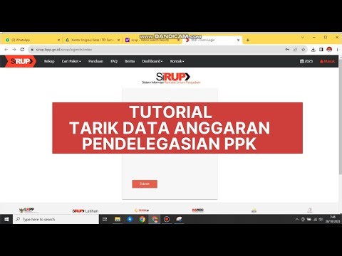 TUTORIAL TARIK DATA ANGGARAN DAN DELEGASI PPK DI SIRUP || Sistem Informasi Rencana Umum Pengadaan
