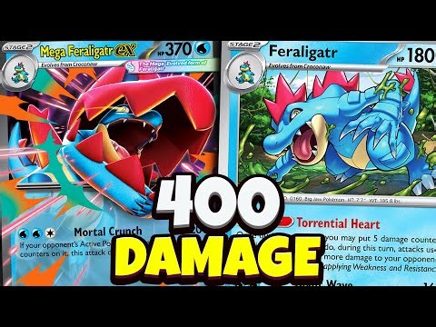 NEW Mega Feraligatr ex Does Over 400 DAMAGE!