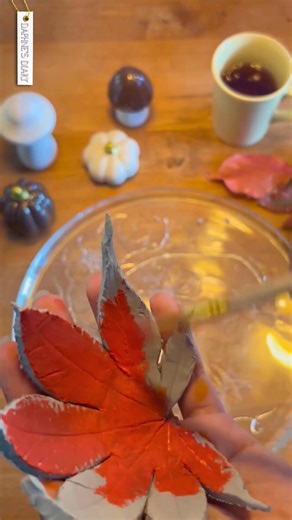 1K views · 29 reactions | Today, I made these leaf-shaped tea light...