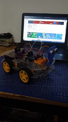 preparing a line following car with obstacle avoidance #arduinoprojects#arduino #fyp #electronics #electronicprojects