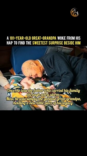 101-Year-Old Great-Grandpa Meets His Great-Grandson for the First Time ❤️🥹 #shorts