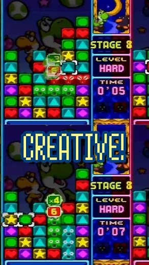 I Got Rewarded for Creative 6 Combos [Tetris Attack] #tetris #puzzleleague #speedrun
