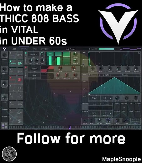 How to make a THICC 808 BASS in VITAL in UNDER 60s... | How to VITAL