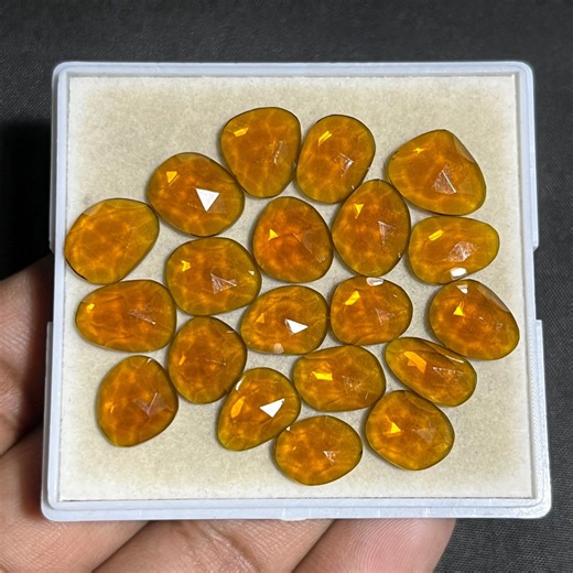 Beer Quartz Rose Cut Cabochons: Jewelry Making Gemstone, Metalsmith Supplies - Etsy