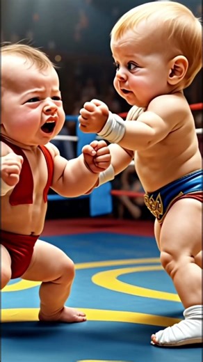The twins started to fight cute babies, wrestling,so funny.#shorts #cute #baby #fighting #viral #