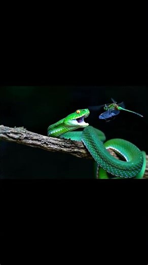 “Snake vs Dragonfly: Incredible Nature Moment Caught on Camera! 🐍 #shorts #viral