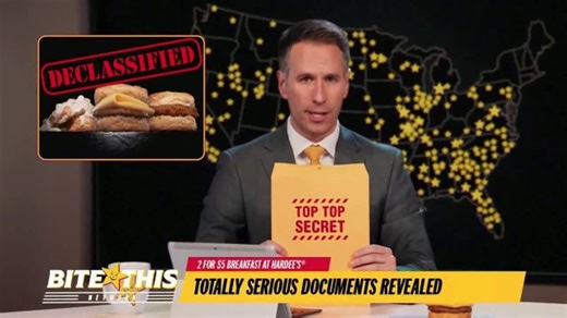 Hardee's Breakfast TV Spot, 'Bite This Network: Documents'
