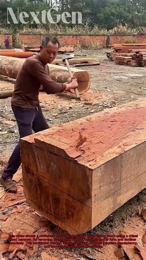 This Man Shapes Massive Timber by Hand! (Old School Woodworking)