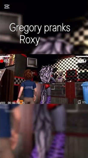 Gregory pranks Roxy 🎸🐺#fnaf #securitybreach #rock #roxanne #wolf #animatronic #prank