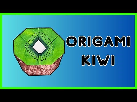 ⩥ How to make an Origami KIWI + Decoration🥝