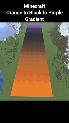 Minecraft Orange to Black to Purple Gradient