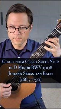 Gigue, Cello Suite No.2, BWV 1008 by Bach for Classical Guitar #classicalguitar #guitar