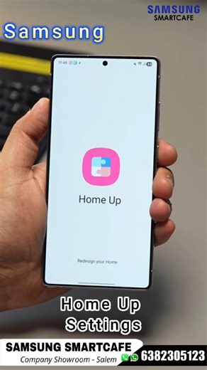 Samsungsmartcafe Salem on Instagram: "🏠✨ Samsung Home Up Settings – Did You Know This? ✨🏠 Take full control of your Samsung home screen with Home Up (Good Lock)! Customize layouts, app icons, folders, and animations to make your Galaxy truly yours. 📱🔥 In this reel, discover: ✔ Home screen layout control ✔ App grid & folder customization ✔ Gesture & animation tweaks ✔ Smart One UI personalization Try these features on the latest Samsung models at: 📍 Samsung Smartcafe, Salem 📍 Reliance Mall,