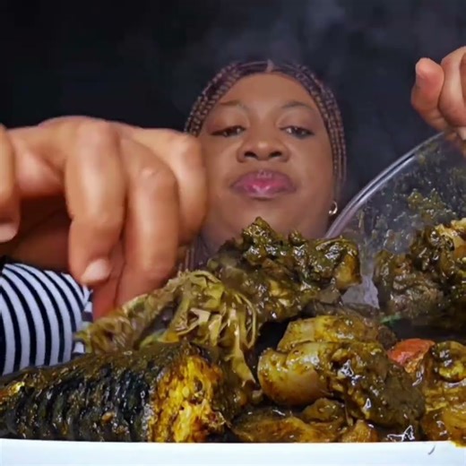 asmr African food eating sound mukbang