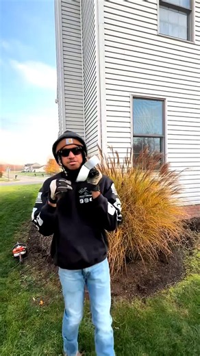 Easy no mess way to cut back your ornamental grasses for winter #zachslawncarellc #lawntok #la