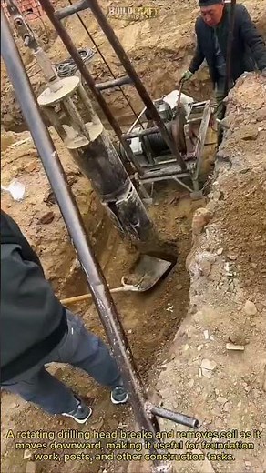 This Simple Drill Digs Deep Holes Fast! #Construction #Drilling #Tools Watch This Drill Work! Fast!