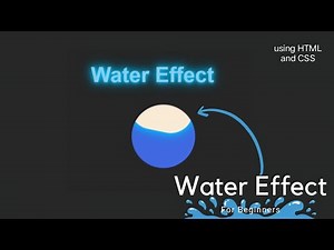How to make 💧CSS water effect💧 using HTML & CSS for Beginners | CSS water effect