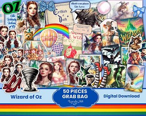 Wizard of Oz Junk Journal Kit | Wizard of Oz Ephemera | Wizard of Oz Fussy Cuts, Tags, Collage Sheets | Wizard of Oz Craft Project, - Etsy