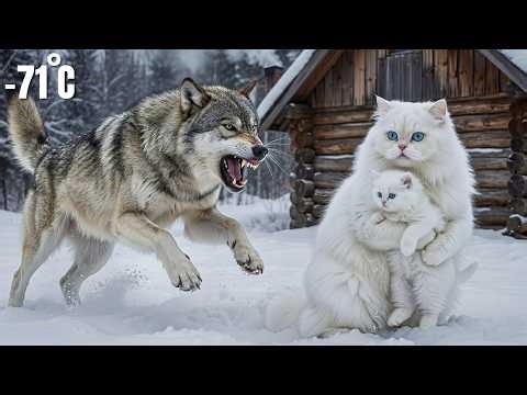 A Wolf Attacked Her Kitten in −71°C Blizzard ❄️🐺🐾… Then a miracle happened