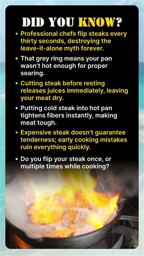 Chefs Flip Steak Every 30 Seconds Not Once!