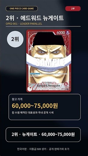 기어5 루피보다 비싼 카드는? 신시대의 주역 TOP5 #게임 #모바일게임 #원피스