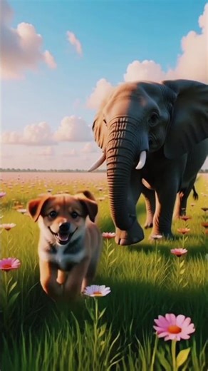 Cute Puppy Meets Baby Elephant 🐶🐘 | Cutest Animal Friendship Ever 💖