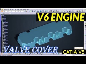 V6 Engine Design in Catia | Valve Cover | Advanced Assembly | CATIA TUTORIALS | Keyshot tutorial