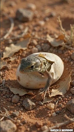 Baby Lizard Hatching From Egg 🦎✨