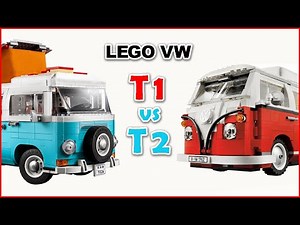 COMPILATION LEGO Volkswagen Camper T1 vs T2 - Brick Builder Speed Build