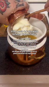 Most folks never stop to look closely at pine resin—yet it’s one of the oldest, most beautiful medicines in the woods. • It’s simply the tree’s sap, usually where a branch was cut or the bark was damaged. • I’ve always thought of it as the tree’s little scab… a shield it produces to seal wounds and protect itself from the elements. • And here’s the wild part: when we harvest resin (responsibly, and only what we need), we’re gathering something the tree intentionally created for repair. • Fall wi