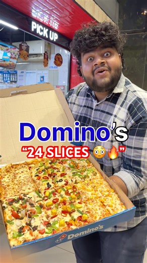 24 Slices 😳 Big Big 6-in-1 Cheese Burst Pizza 🍕🔥 | Domino’s Pizza Challenge with Friends